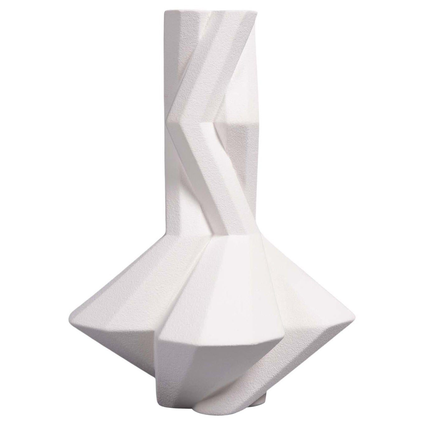 Fortress Cupola Vase White Ceramic Geometric Contemporary, Lara Bohinc, in Stock