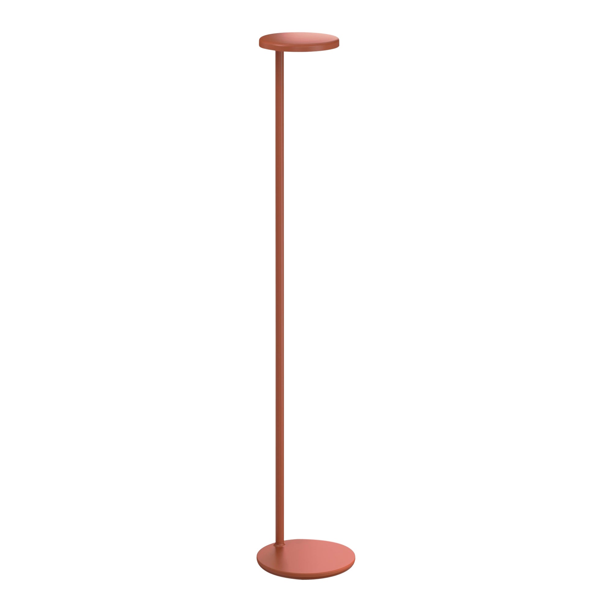 Lampada da terra Flos Oblique 3000K in ruggine con USB-C di Vincent Van Duysen