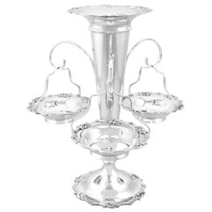 Épergne ancienne en argent sterling