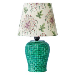 Vintage Ceramic Table Lamp with Customized Shade by the Apartment, France