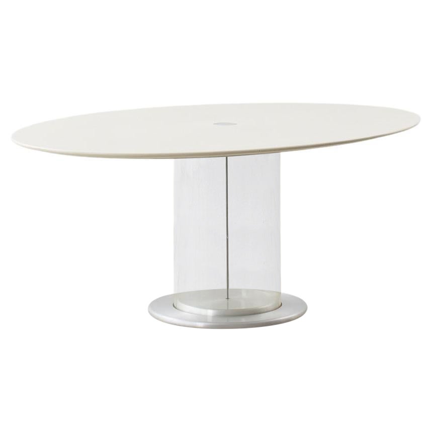 Claudio Salocchi oval table Sormani, Italy 1960s. For Sale