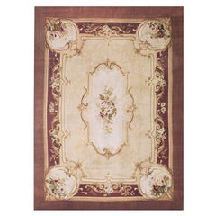 Antique 19th Century French Aubusson Carpet ( 9'3' x 13' - 282 x 396 )
