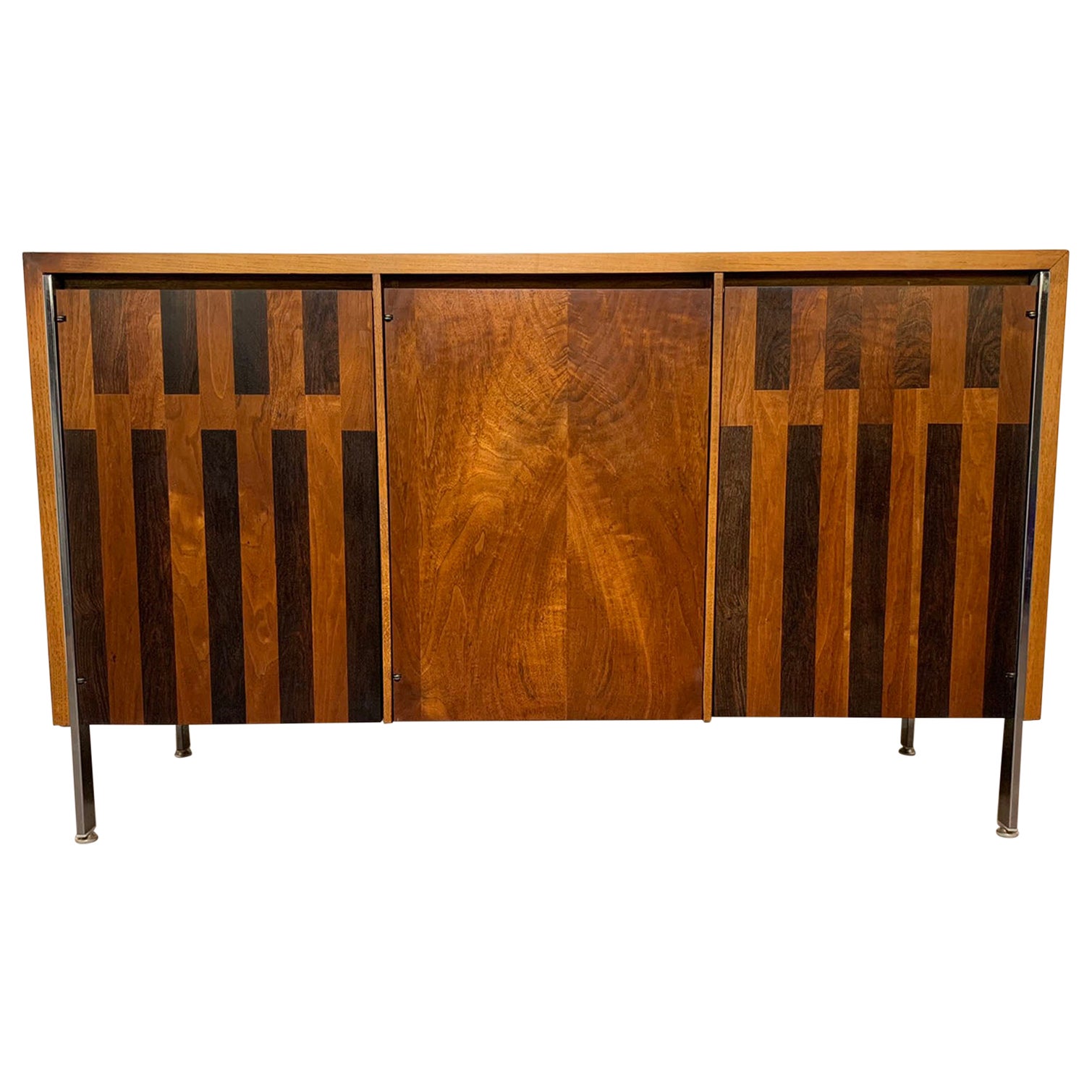 H. Paul Browning for Stanley Furniture Walnut and Rosewood Credenza Ca. 1960s