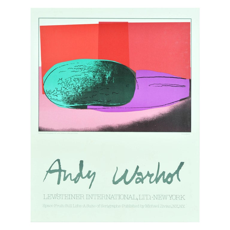 Original Vintage Exhibition Poster Andy Warhol Space Fruit Pop Art ...