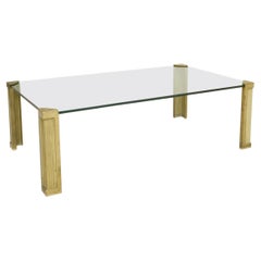 20th Century Brass and Glass Coffee Table by Peter Ghyczy