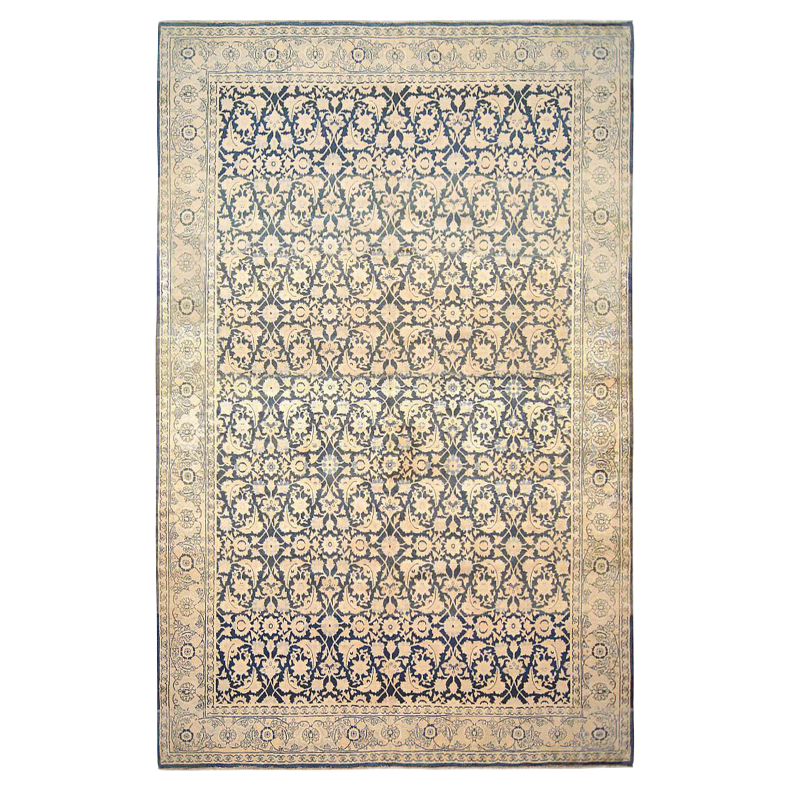 Alfombra Oriental Persa Tabriz Antigua en Tamaño Habitación con Diseño Herati