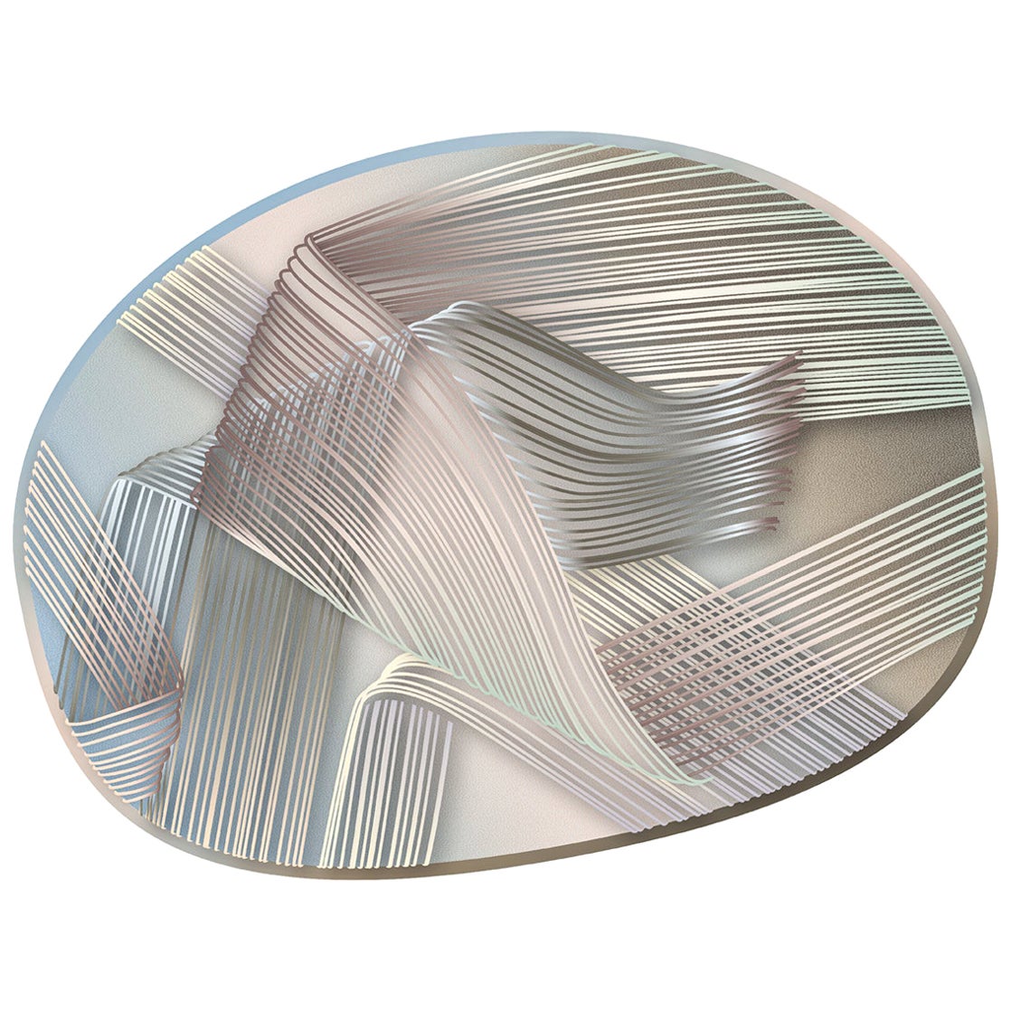 Tappeto Moooi Small Re-Mingle Winter in lana con finitura a orlo cieco di Claire Vos