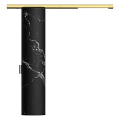 T.O Table Lamp Black Marble and Brass