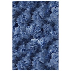 Moooi Small Hortensia Blue Rectangle Rug in Low Pile Polyamide