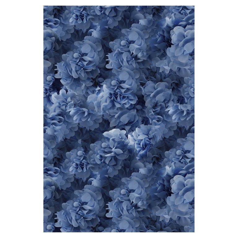 Small Blue Wool Rug Moooi Small Hortensia Blue Rectangle Rug in Wool with Blind Hem Finish ...