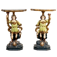 Pair of 18th Century Italian Figural Tables