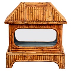 Mid-Century Rattan Aquarium