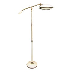 1960's Vintage Brass and Acrylic Floor Lamp For Sale at 1stDibs