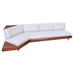 Vintage Walnut "Boomerang" Sofa by Adrian Pearsall for Craft Associates