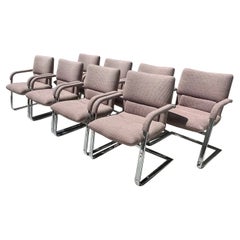 Bauhaus Pink Bouclé Club Chairs by Mario Bellini for Vitra, set of 8, 1989