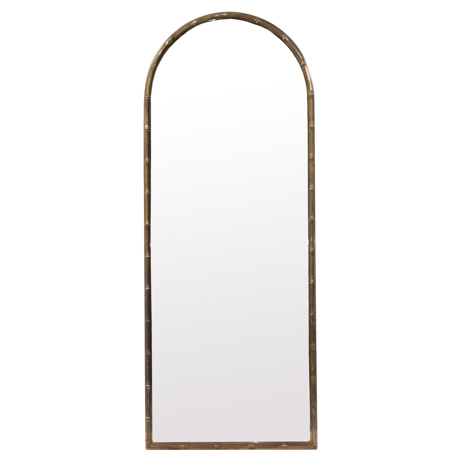 Brass Faux Bamboo Mirror