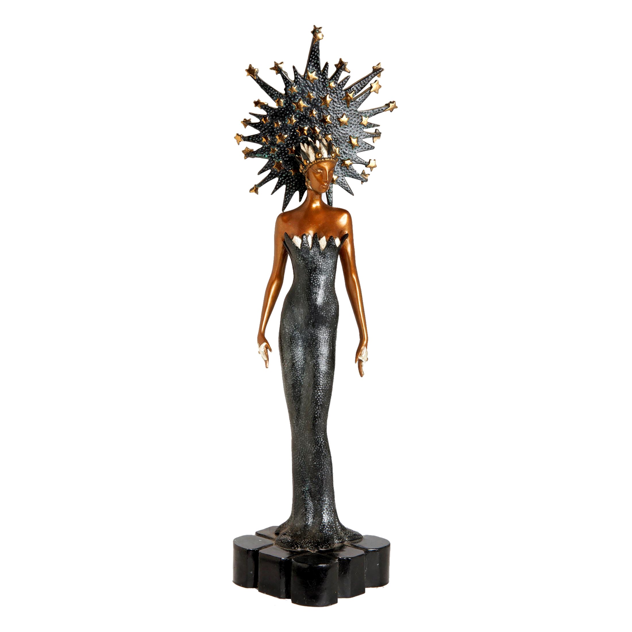 "Starstruck' Erte Bronze Art Deco Statue, signed For Sale