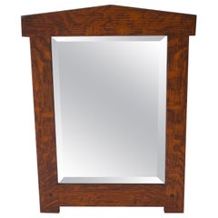 Specchio da parete con cornice in Wood e vetro smussato