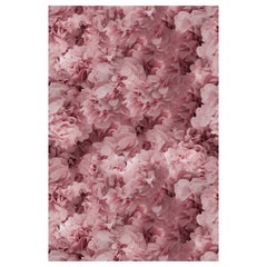 Kleiner rechteckiger Hortensia-Teppich aus Wolle mit Blindsaum in Rosa von Moooi