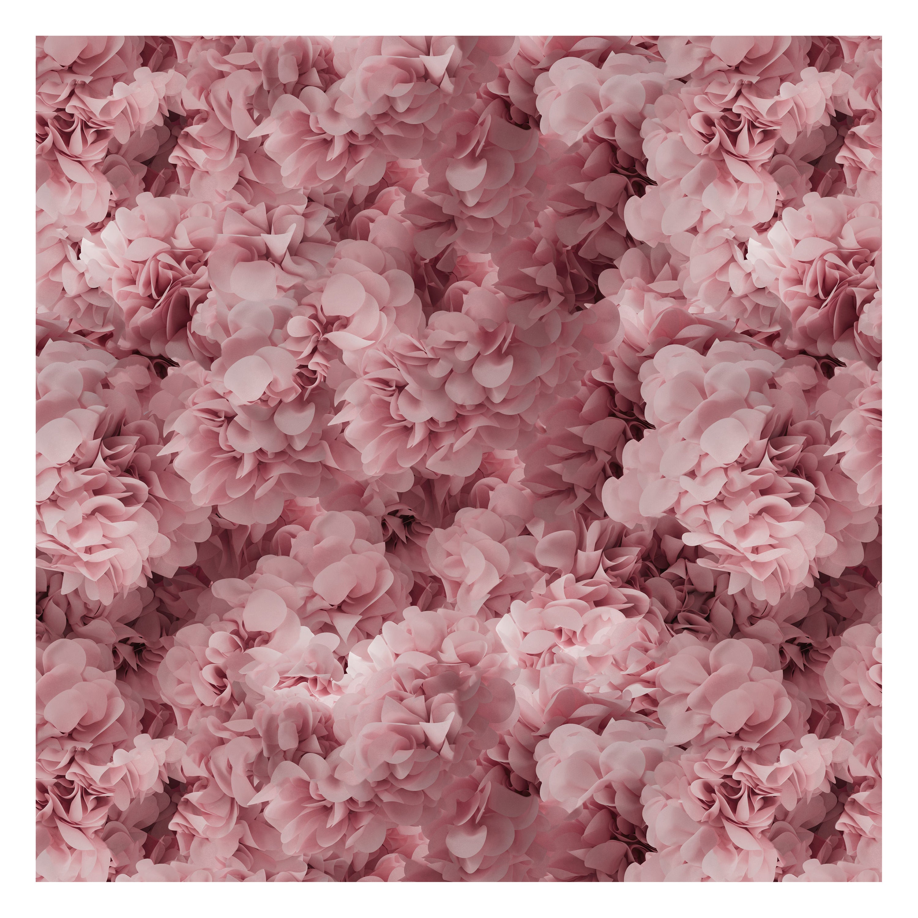 Petit tapis carré Moooi rose Hortensia en polyamide à poils bas d'Andrs Reisinger
