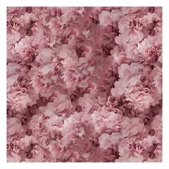 Moooi Small Hortensia Pink Square Rug in Low Pile Polyamide by Andrés Reisinger