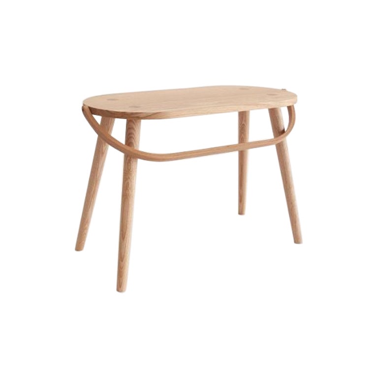 The Double Bucket Stool in Solid Ash with Bentwood Handle