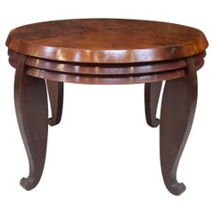 Art Deco gueridon in walnut circa 1940