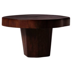 Solid Free Form Wooden Side Table, 1970s