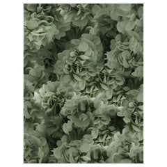 Moooi Large Hortensia Green Rectangle Rug in Wool with Blind Hem Finish