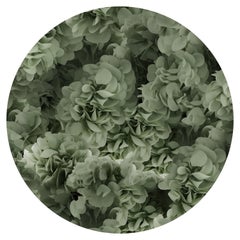 Moooi Large Hortensia Green Round Rug in Low Pile Polyamide by Andrés Reisinger