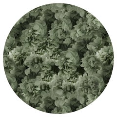 Moooi Small Hortensia Green Round Rug in Soft Yarn Polyamide by Andrés Reisinger