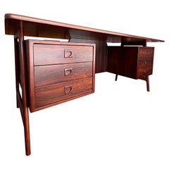 Mid-Century Modern Bolivian Rosewood Desk Attributed to Gunni Omann