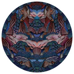 Großer, ausgestorbener Tier- Kalligraphie-Vogelteppich aus hochflorigem Polyamide von Moooi