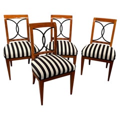 Set of 4 Biedermeier Chairs, South German, 1820