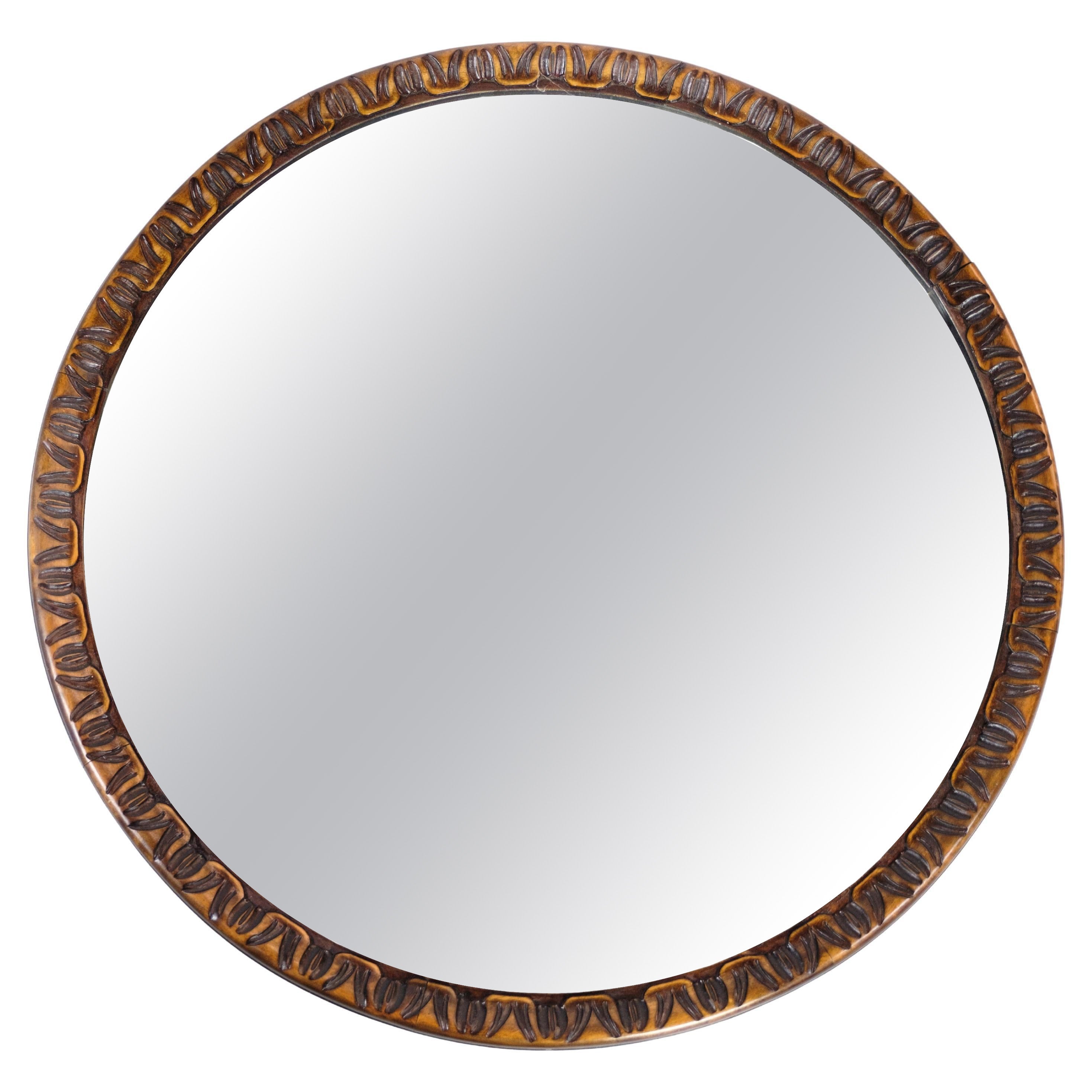 Art Deco Mirror in Oak From Around The 1890