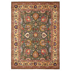 Vintage Persian Tabriz Oriental Carpet in Room Size with Palmettes