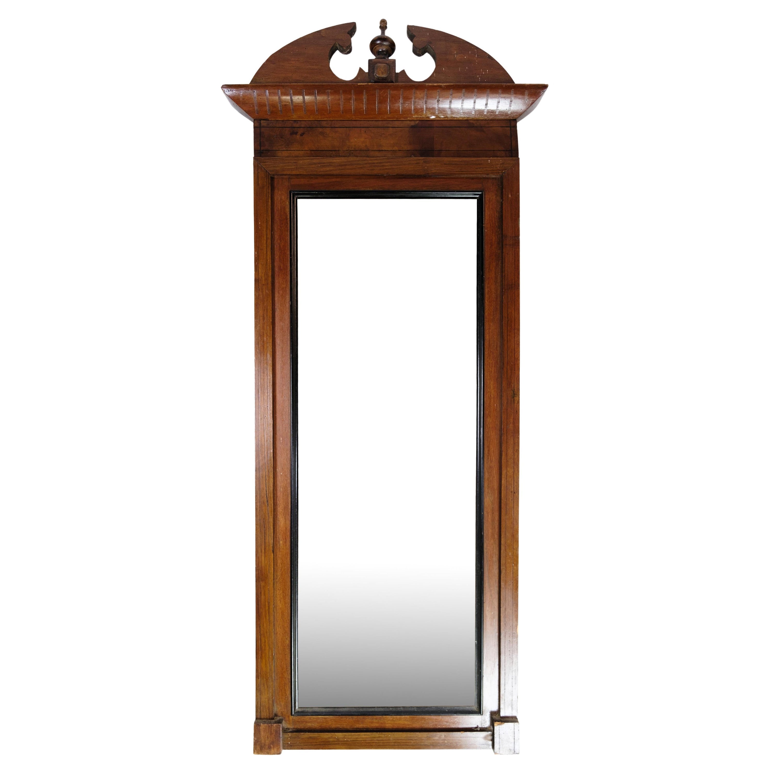 Mirror Made In Mahogany With Carvings From 1880s