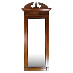 Antique Mirror, Mahogany, Carvings, Denmark, 1880