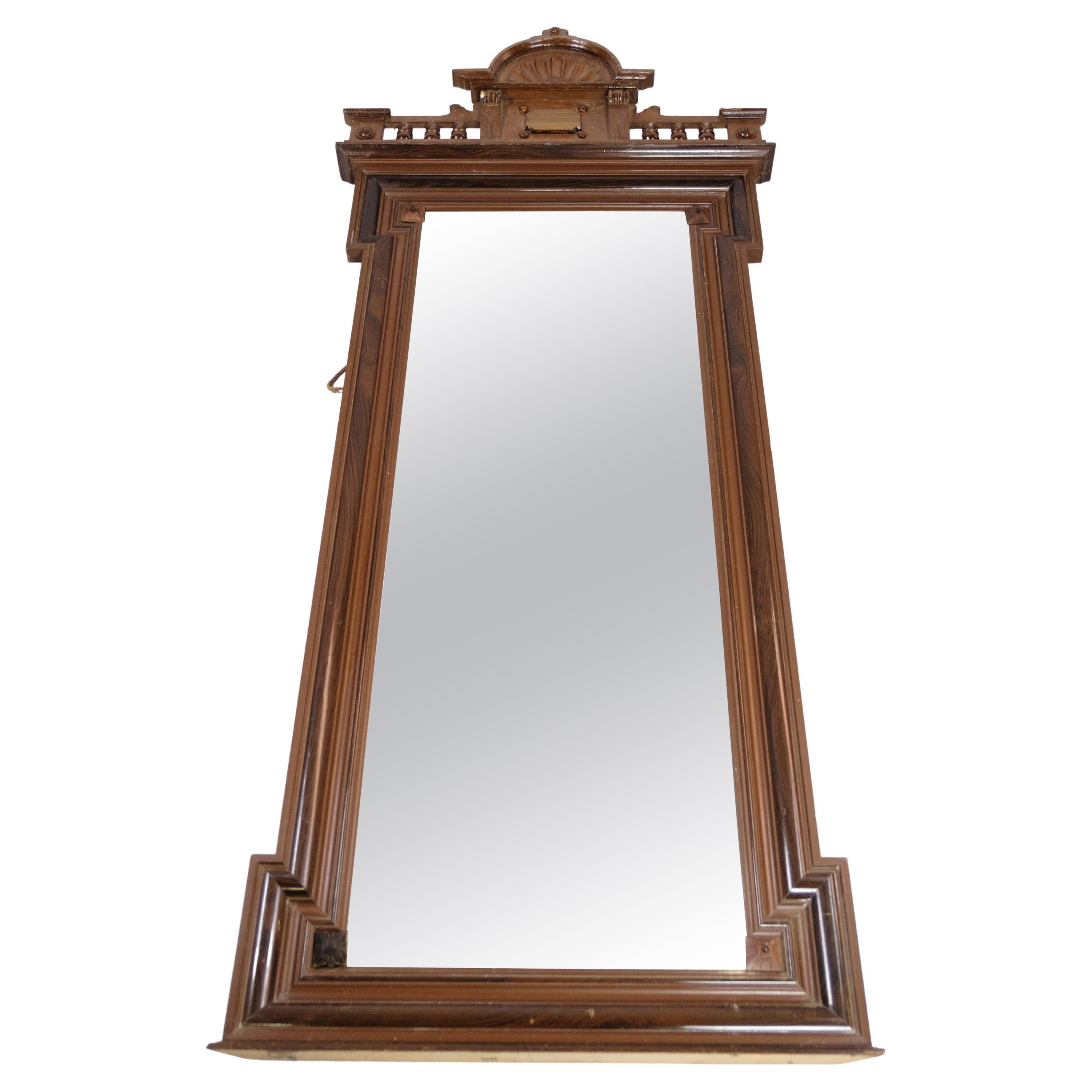 Mirror, Mahogany, Carvings, Denmark, 1880