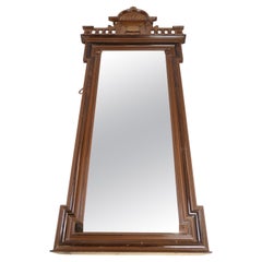 Mirror Made In Mahogany With Carvings From 1880s