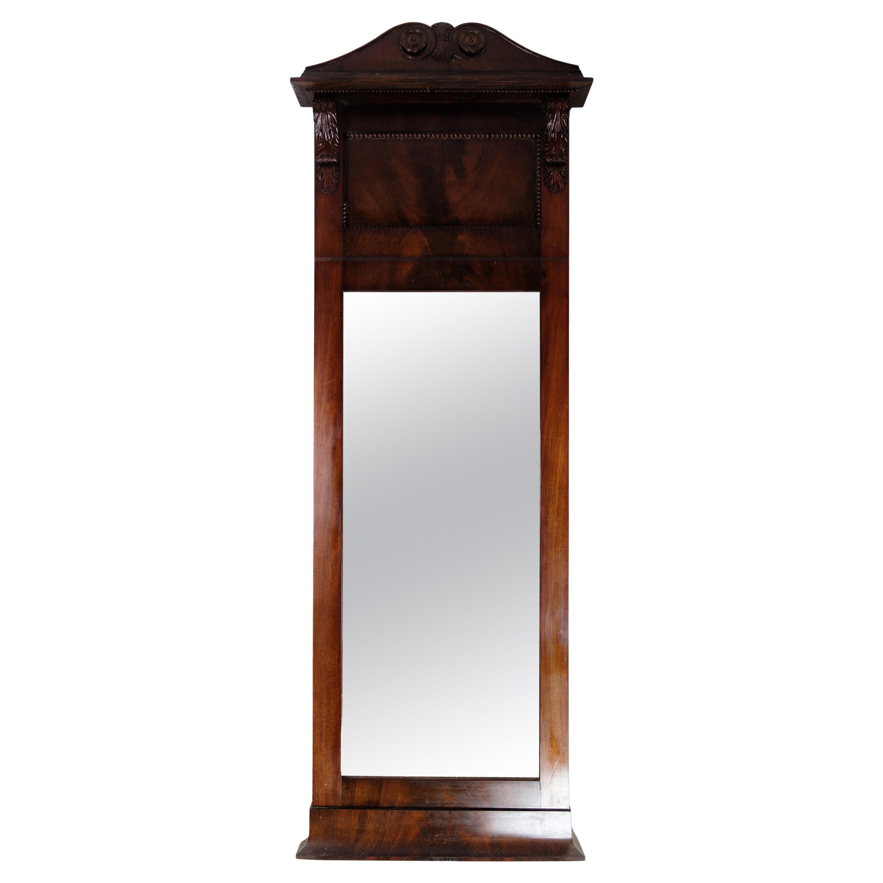 Mirror, Mahogany, Carvings, Denmark, 1880 For Sale