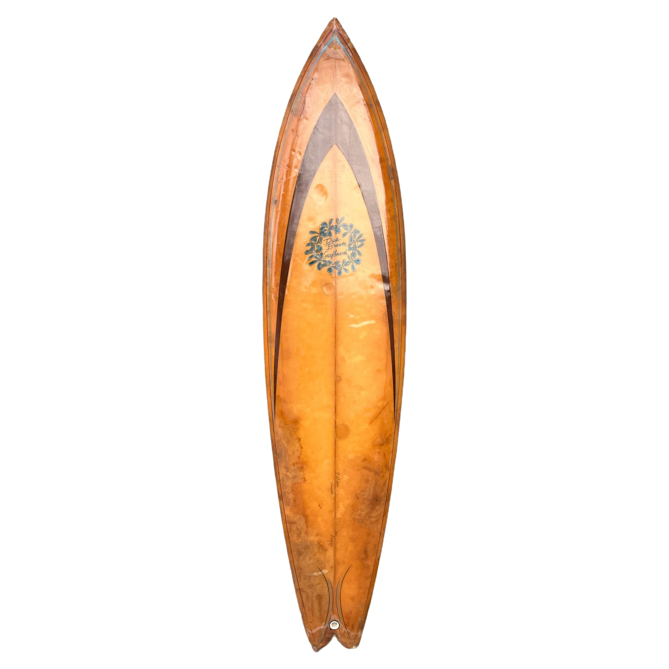 1970s Dick Brewer Surfboard Made for Burton “Buzzy” Kerbox