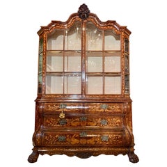 Ancienne armoire en marqueterie hollandaise, vers 1800-1820