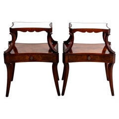 Pair of Grosfeld House Tables with Mirrored Tops