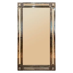 Stylized Geometric Modern Beveled Paneled Mirror