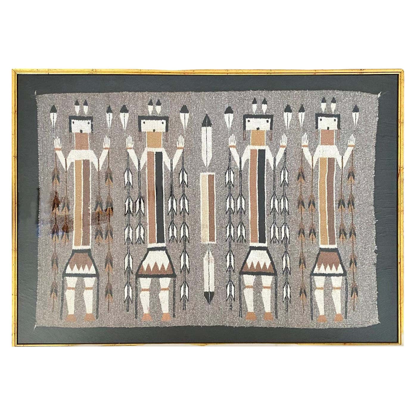 Reproduction Yei Rug Handwoven Native American Navajo Yei Pictorial Wool Rug Blanket Custom ...