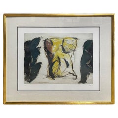 Modern Contemporary Art Signed Limited Edition Abstract Torso Lithograph Print