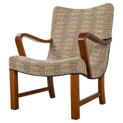 Danish Modern Elm Lounge Chair