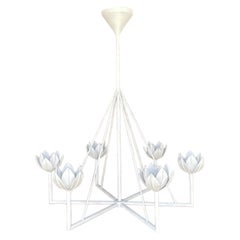 Vintage Coastal Julie Neill Six Arm Chandelier