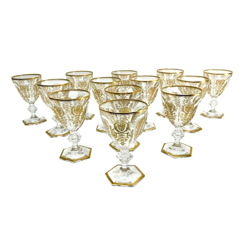 Vintage Set of 13 French Water Goblets in Ruby Red at 1stDibs ruby